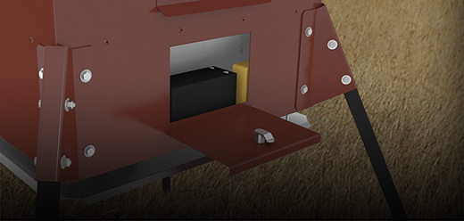Internal compartment for the timer and battery